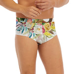Boho Floral Deer Skull Print Men's Briefs