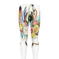 Boho Floral Deer Skull Print Men's Leggings