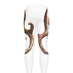 Boho Floral Deer Skull Print Men's leggings