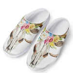 Boho Floral Deer Skull Print Mesh Casual Shoes