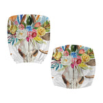 Boho Floral Deer Skull Print Office Chair Cover