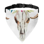 Boho Floral Deer Skull Print Over The Collar Dog Bandana