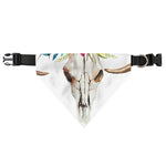 Boho Floral Deer Skull Print Over The Collar Dog Bandana