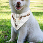 Boho Floral Deer Skull Print Over The Collar Dog Bandana
