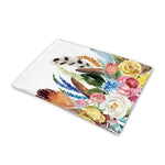 Boho Floral Deer Skull Print Pet Cooling Mat Cover