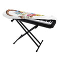 Boho Floral Deer Skull Print Piano Keyboard Cover