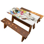 Boho Floral Deer Skull Print Picnic Table Cover