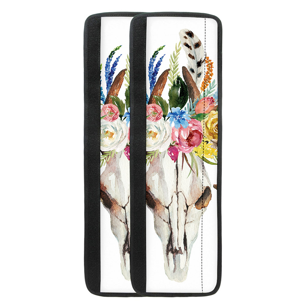 Boho Floral Deer Skull Print Refrigerator Handle Covers
