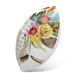 Boho Floral Deer Skull Print Rugby Ball