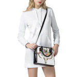 Boho Floral Deer Skull Print Shoulder Handbag