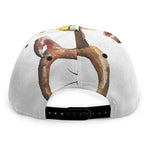 Boho Floral Deer Skull Print Snapback Cap