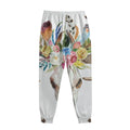 Boho Floral Deer Skull Print Sweatpants