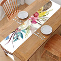 Boho Floral Deer Skull Print Table Runner