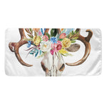 Boho Floral Deer Skull Print Towel