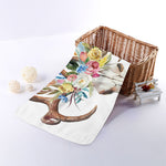 Boho Floral Deer Skull Print Towel
