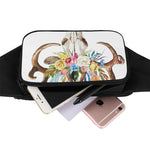 Boho Floral Deer Skull Print Waist Bag