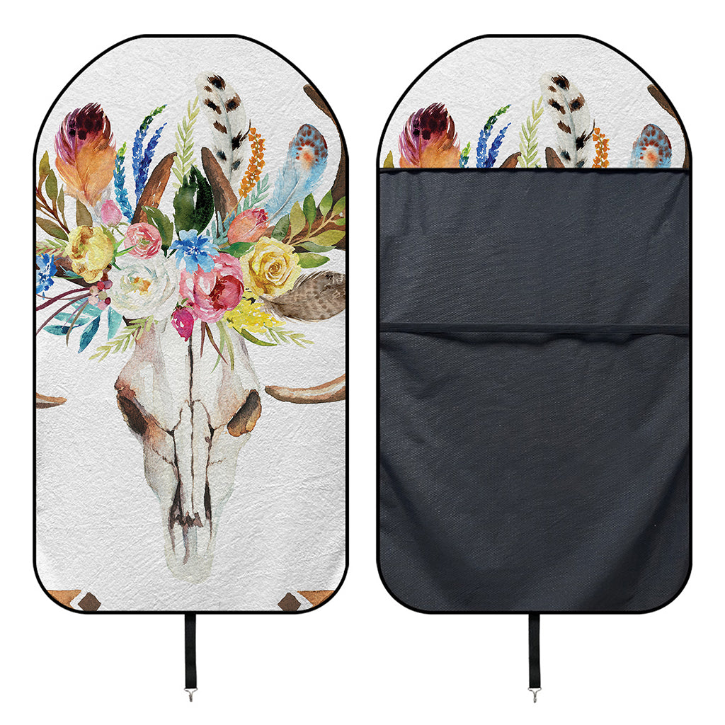 Boho Floral Deer Skull Print Waterproof Car Seat Cover