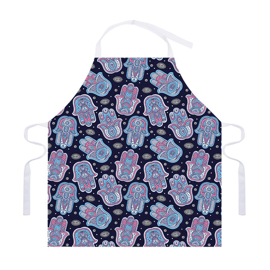 Boho Hamsa Pattern Print Adjustable Apron