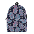 Boho Hamsa Pattern Print School Backpack