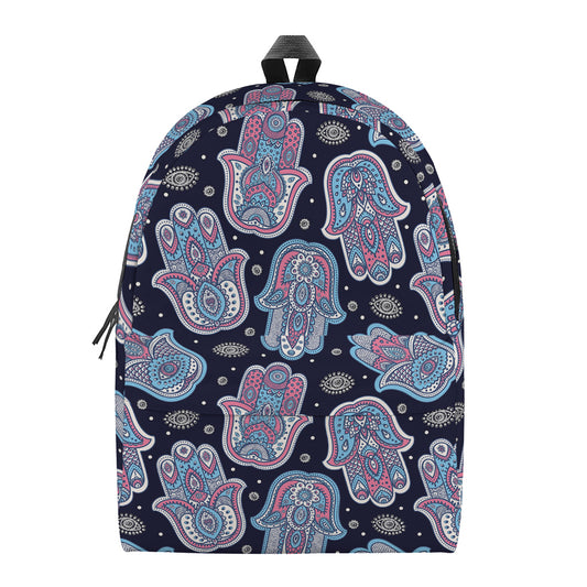 Boho Hamsa Pattern Print Backpack