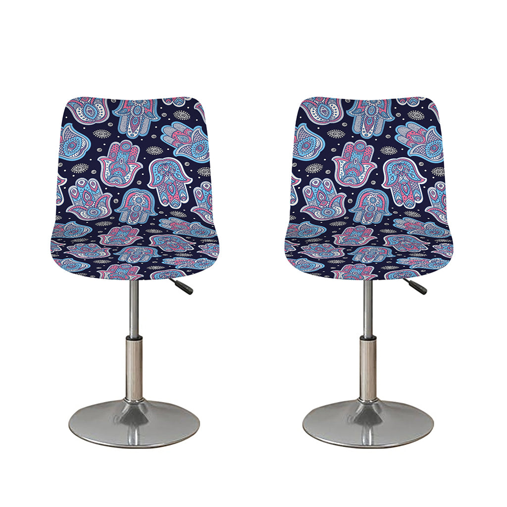 Boho Hamsa Pattern Print Bar Stool Covers