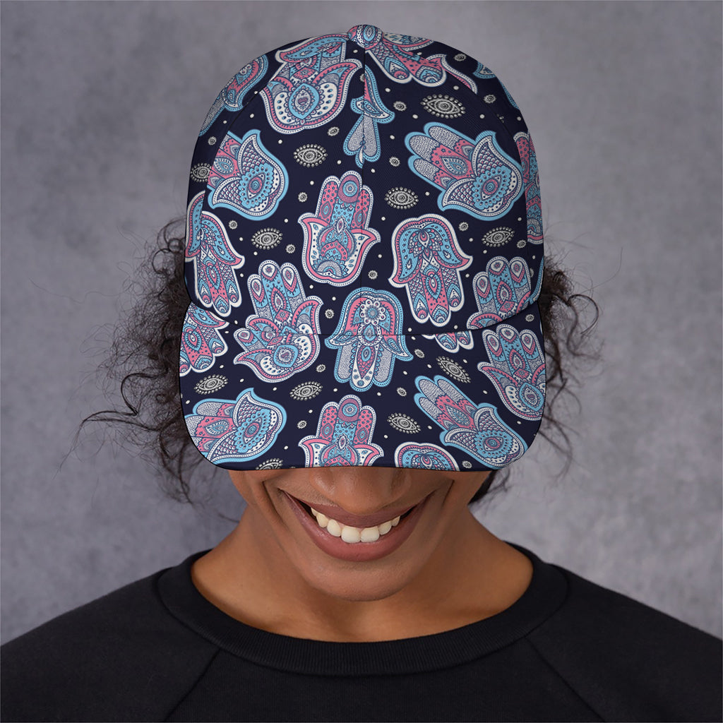 Boho Hamsa Pattern Print Baseball Cap