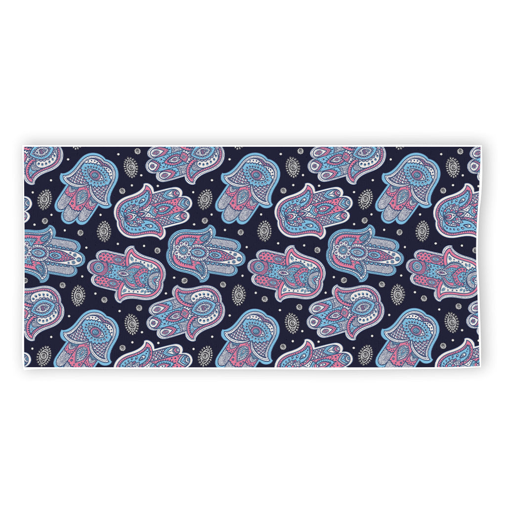 Boho Hamsa Pattern Print Beach Towel