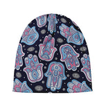 Boho Hamsa Pattern Print Beanie