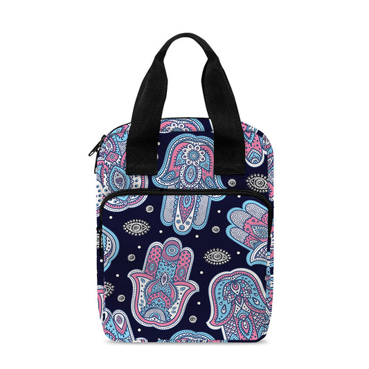 Boho Hamsa Pattern Print Bible Tote Bag