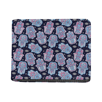 Boho Hamsa Pattern Print Bifold Wallet