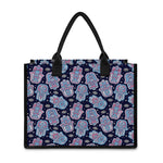 Boho Hamsa Pattern Print Canvas Tote Bag