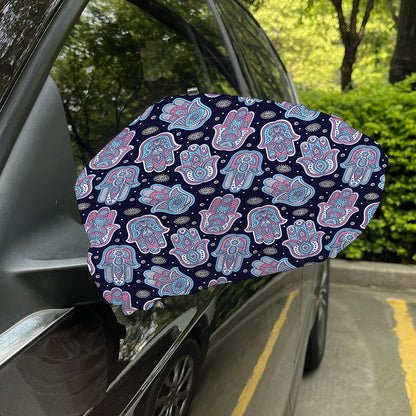 Boho Hamsa Pattern Print Car Side Mirror Covers
