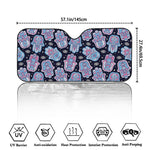 Boho Hamsa Pattern Print Car Windshield Sun Shade