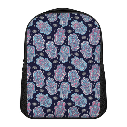Boho Hamsa Pattern Print Casual Backpack