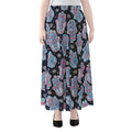 Boho Hamsa Pattern Print Chiffon Maxi Skirt