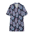 Boho Hamsa Pattern Print Cotton Hawaiian Shirt