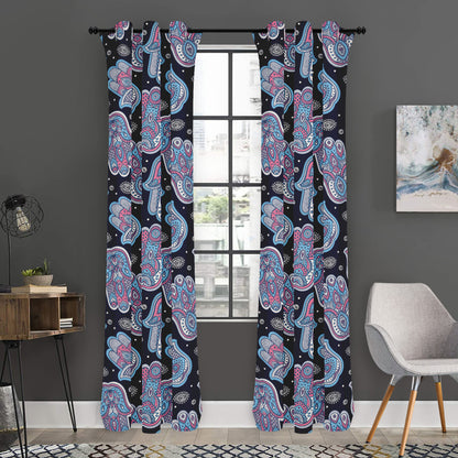 Boho Hamsa Pattern Print Curtain