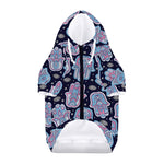 Boho Hamsa Pattern Print Dog Zip Up Hoodie