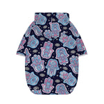 Boho Hamsa Pattern Print Dog Zip Up Hoodie
