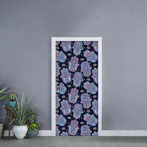 Boho Hamsa Pattern Print Door Sticker