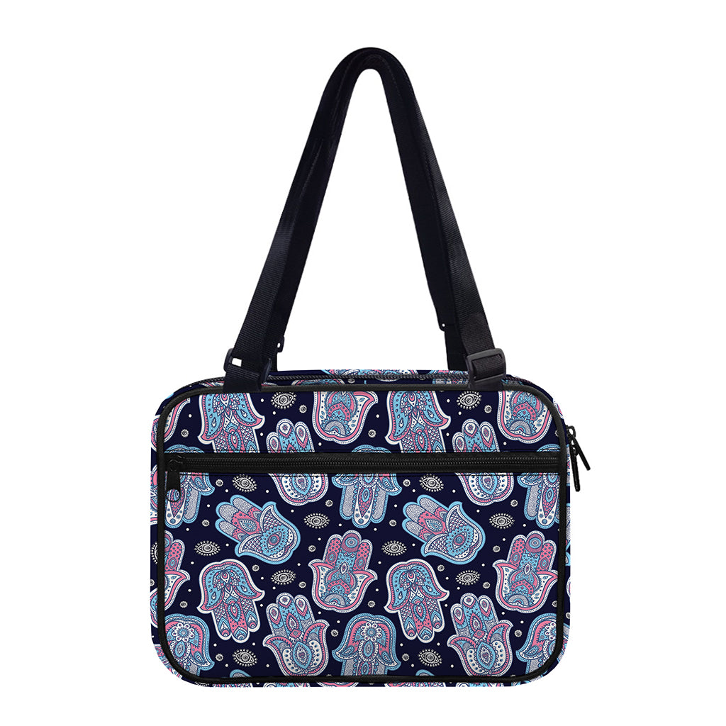 Boho Hamsa Pattern Print Double Strap Bible Bag