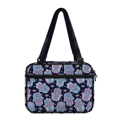 Boho Hamsa Pattern Print Double Strap Bible Bag