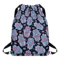 Boho Hamsa Pattern Print Drawstring Backpack