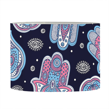 Boho Hamsa Pattern Print Drum Lamp Shade