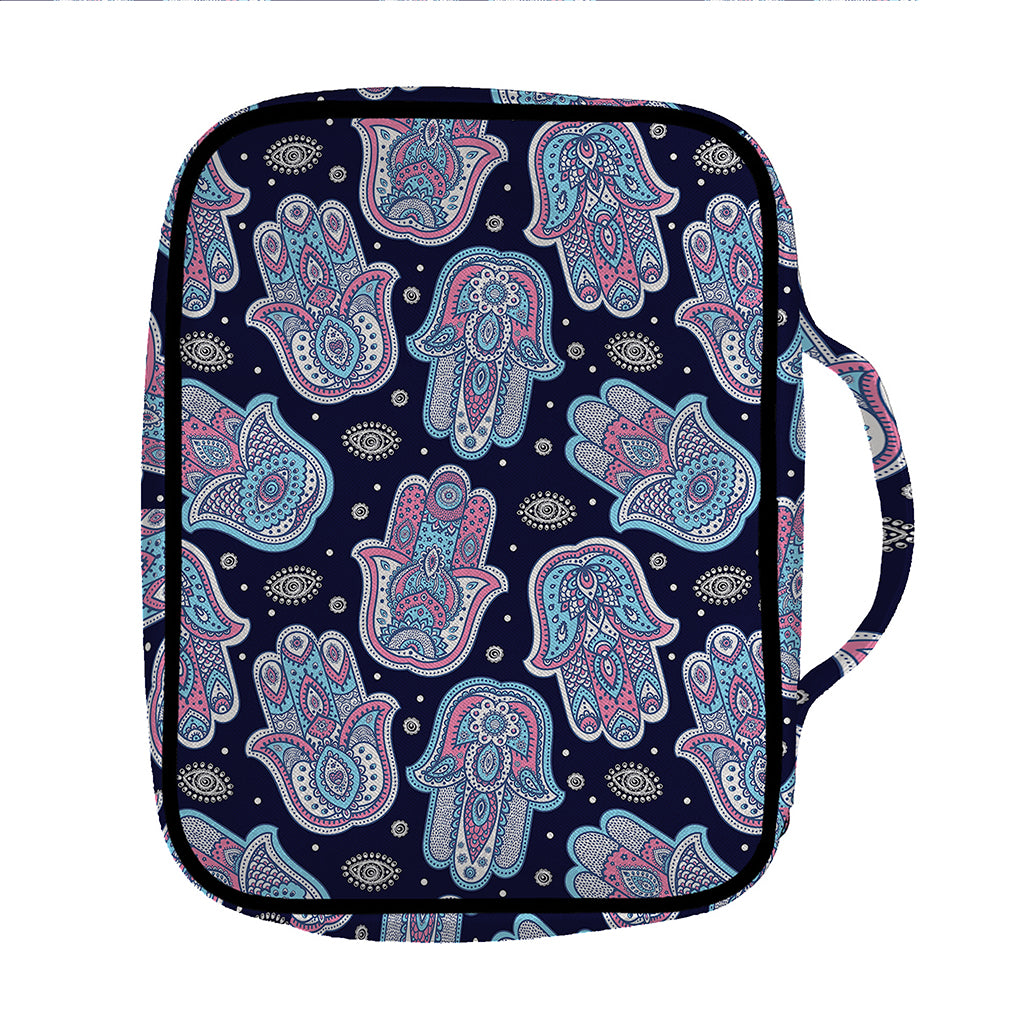 Boho Hamsa Pattern Print Front Pocket Bible Bag