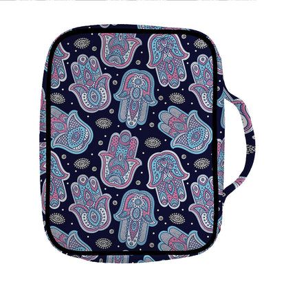 Boho Hamsa Pattern Print Front Pocket Bible Bag