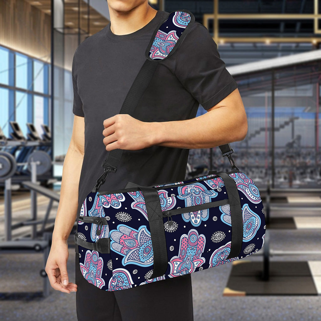 Boho Hamsa Pattern Print Gym Bag
