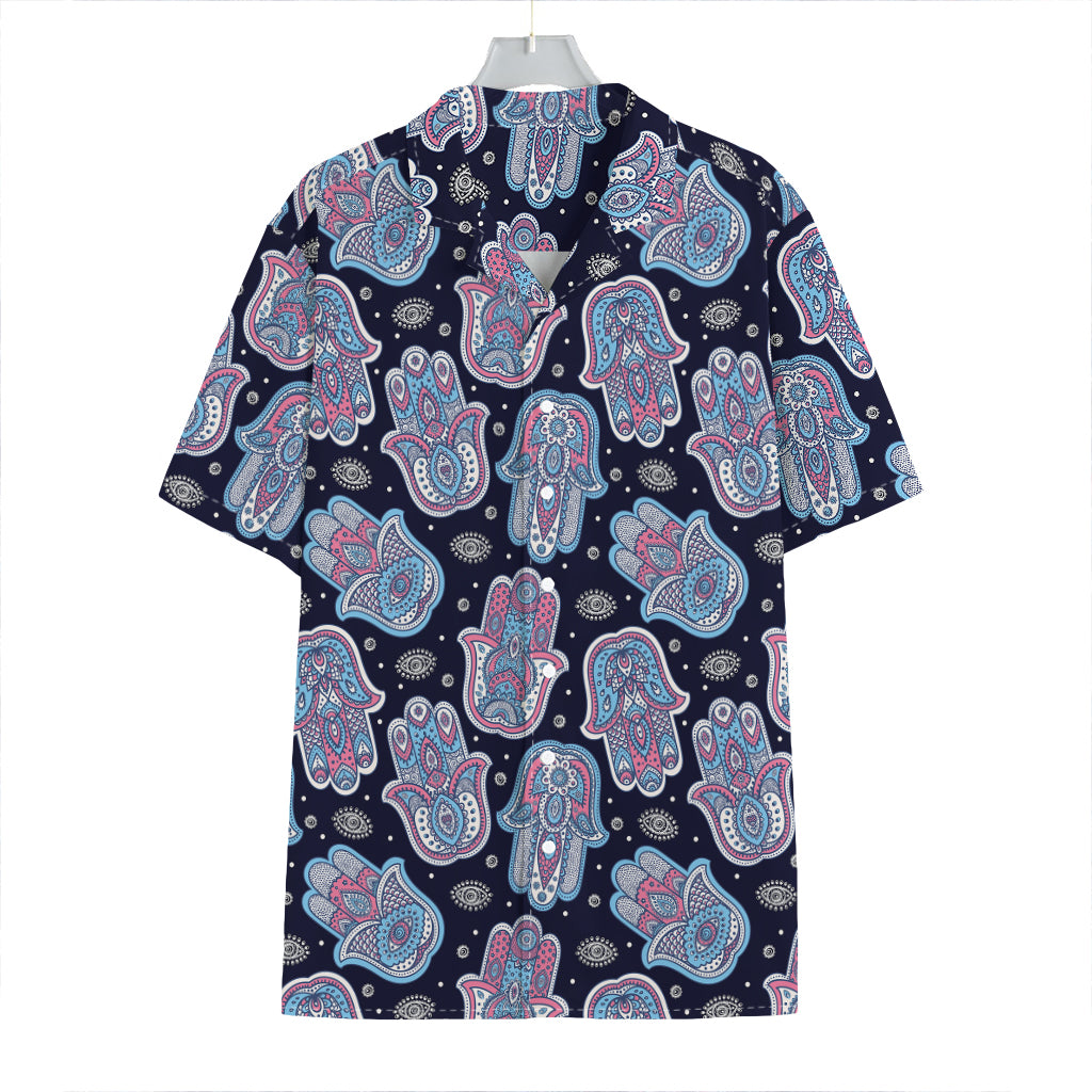 Boho Hamsa Pattern Print Hawaiian Shirt