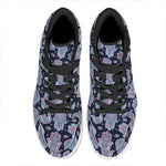 Boho Hamsa Pattern Print High Top Leather Sneakers