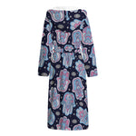 Boho Hamsa Pattern Print Hooded Bathrobe